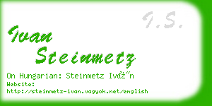 ivan steinmetz business card